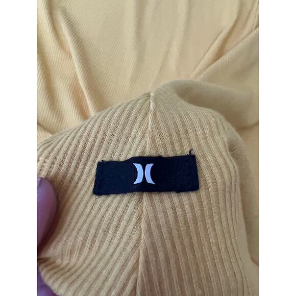 Hurley Claire Sleeveless Scoop Neck  Rib Tank Mini Dress Honey Gold Small NWT - Picture 6 of 7